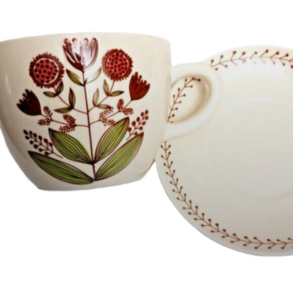 Jen Hewett Tea/Coffee Cup & Saucer Set NEW - Picture 2 of 6